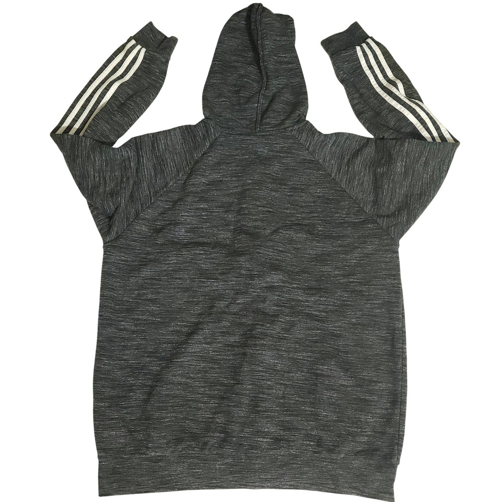 Adidas Originals Mens XL Full Zip Hoodie Charcoal Grey Trefoil 3 Stripe Jacket - Picture 2 of 7